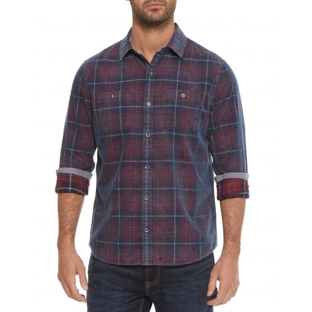 NEW FLAGS & ANTHEM minford vintage corduroy shirt in red